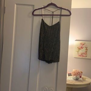 Express black and gold top